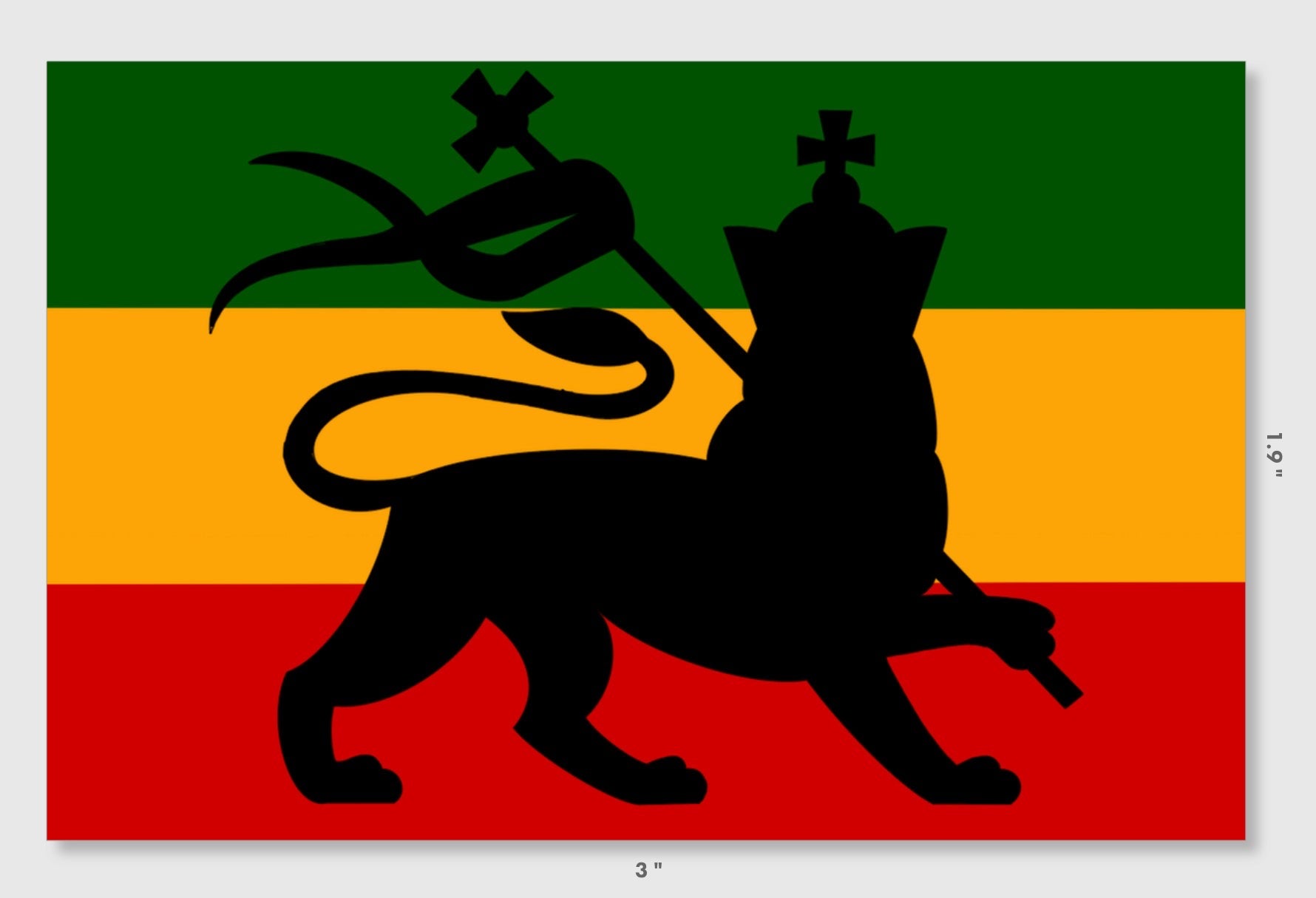 Lion of Judah Flag Sticker