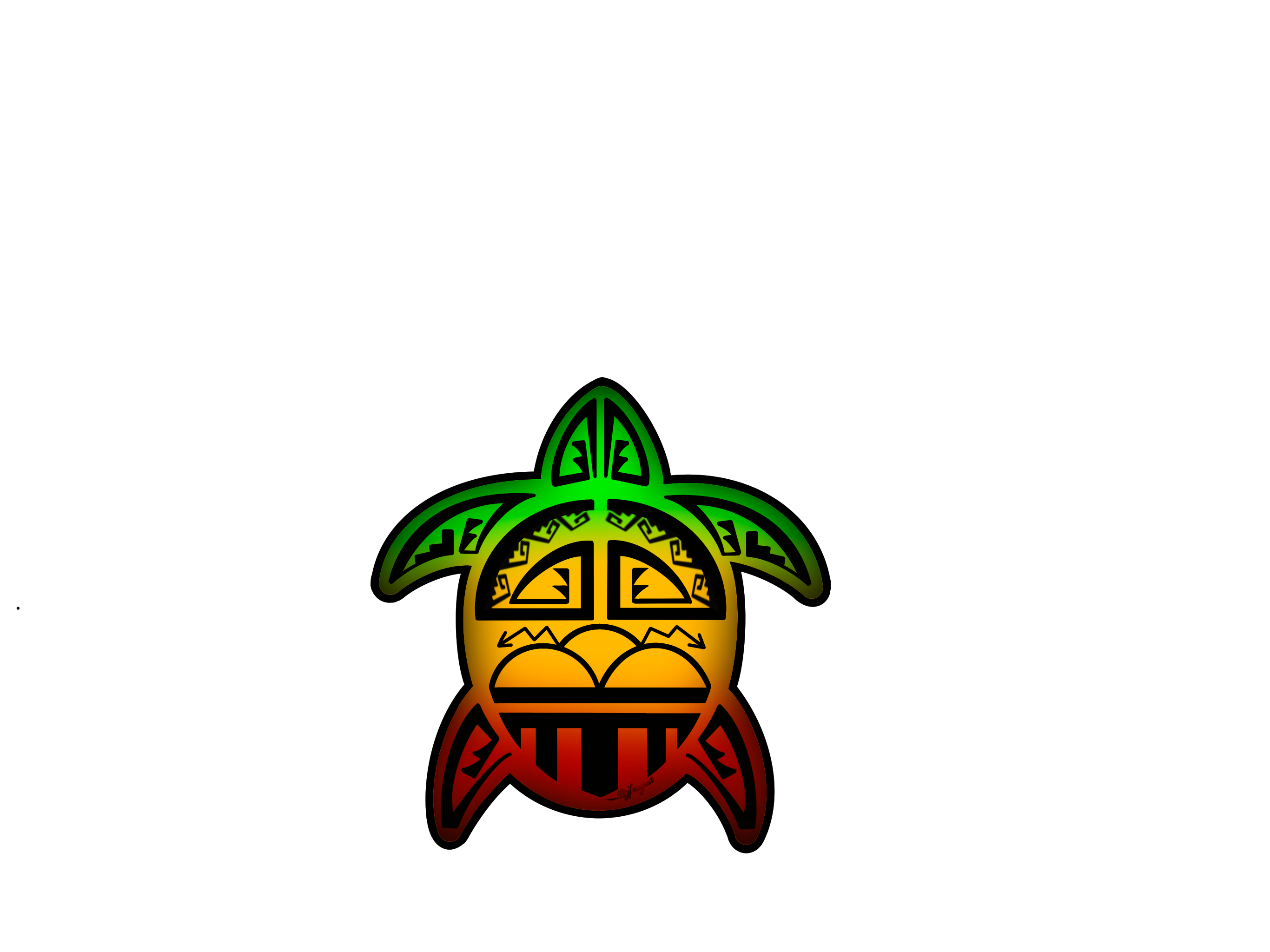 **NEW** Rasta Turtle Sticker