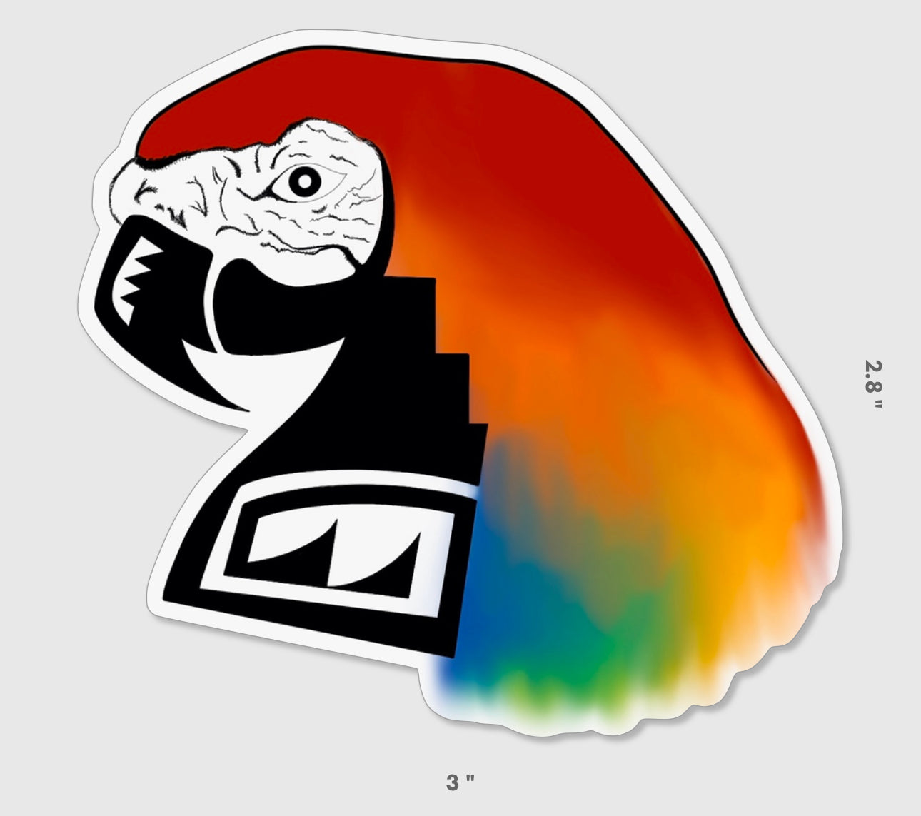 **NEW** Red Parrot Sticker