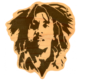 Bob Marley Wood Sticker