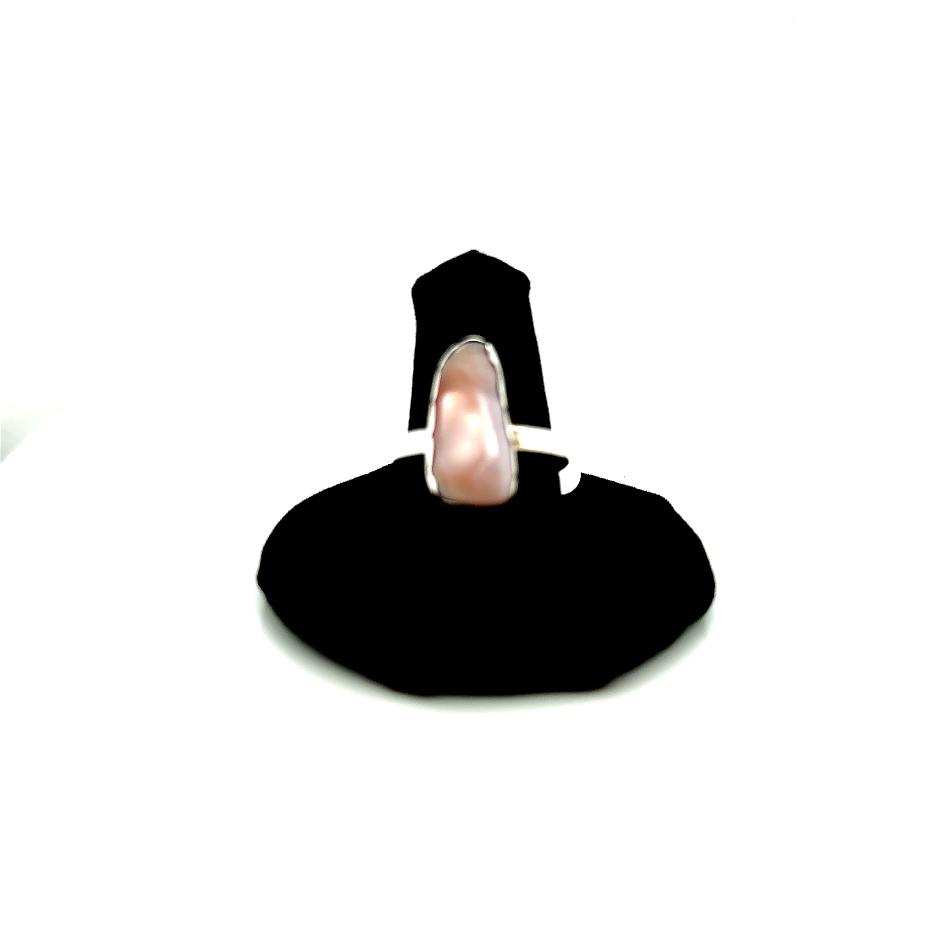 Pink Mussel Shell Ring