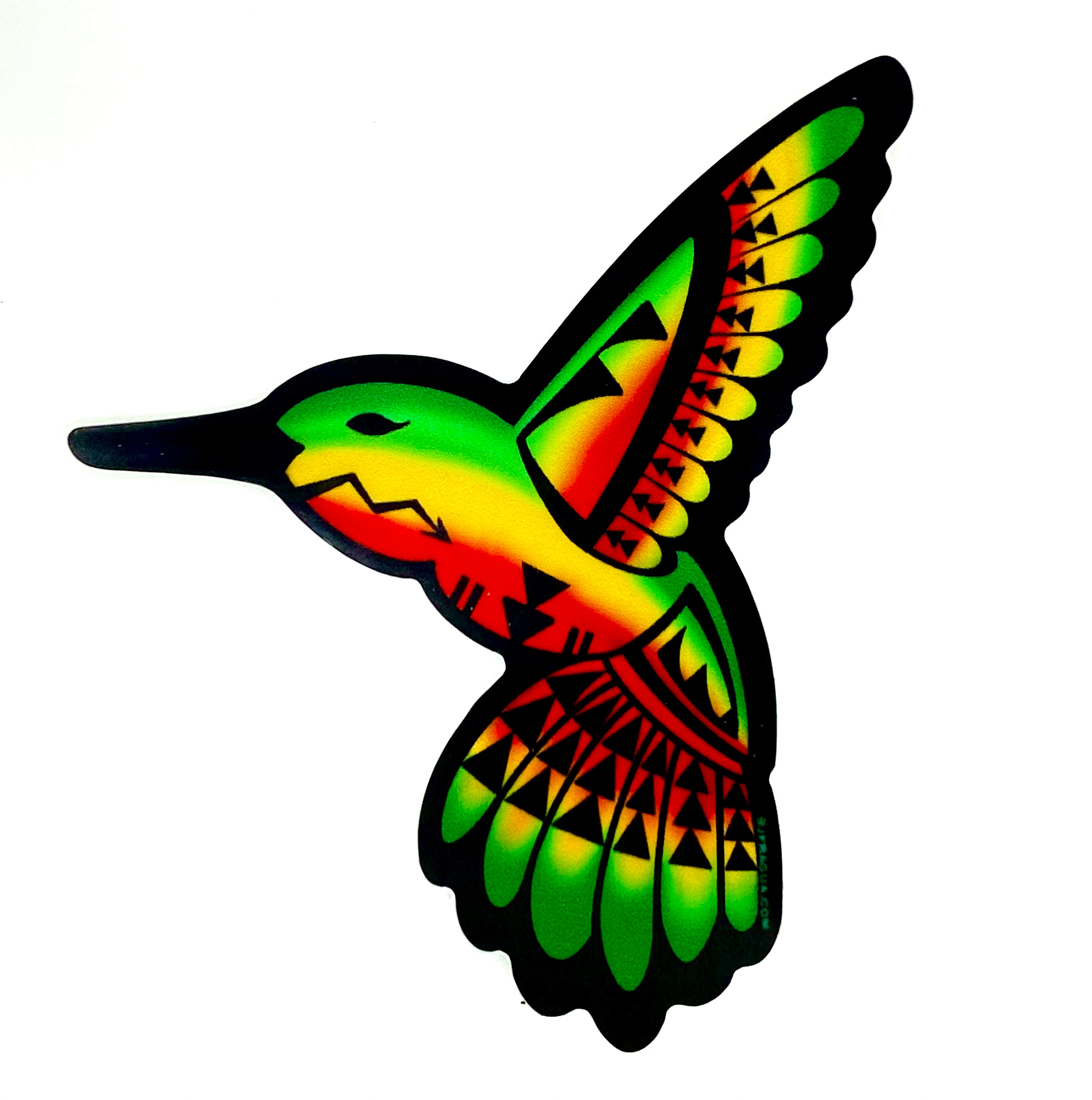 Tie Dye Bright Hummingbird Humming Bird Sticker